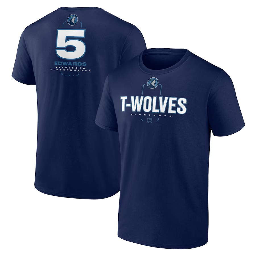 2024 NBA Minnesota Timberwolves #5 Edwards blue Tshirts